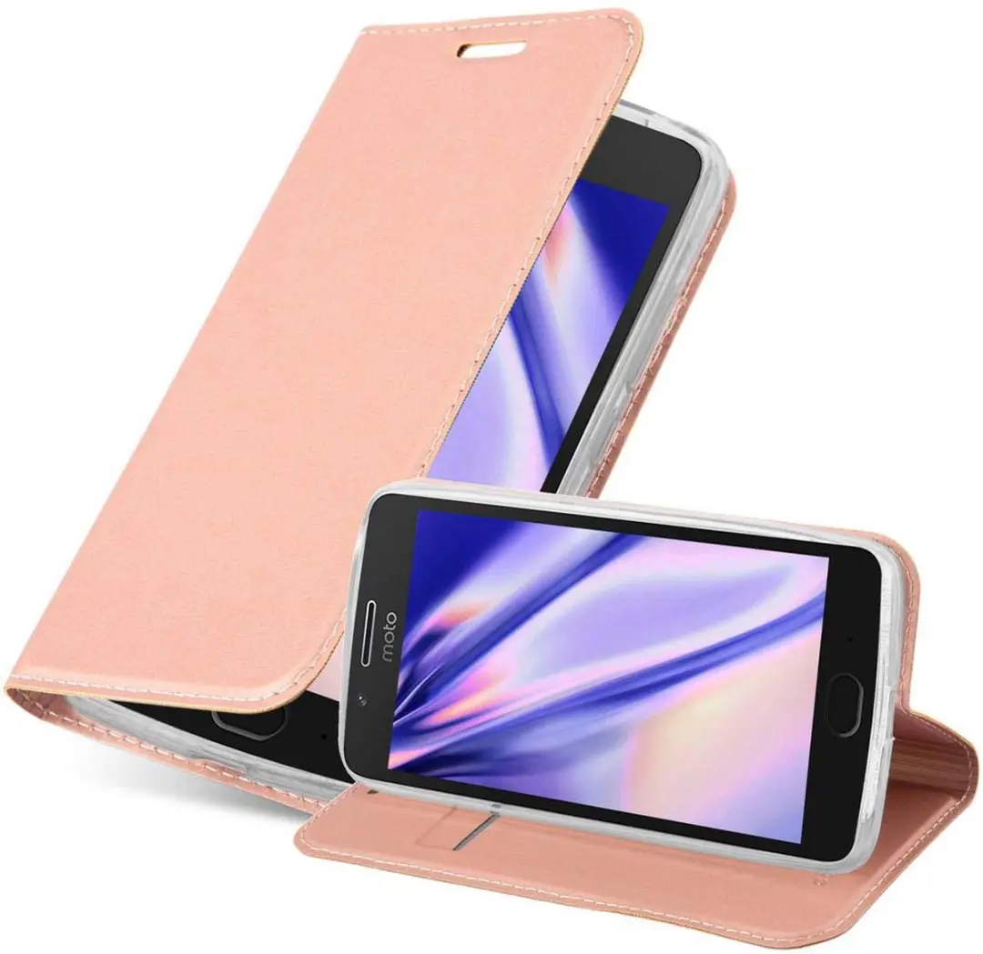 Cadorabo Hoesje geschikt voor Motorola MOTO G5 in CLASSY ROSE GOUD