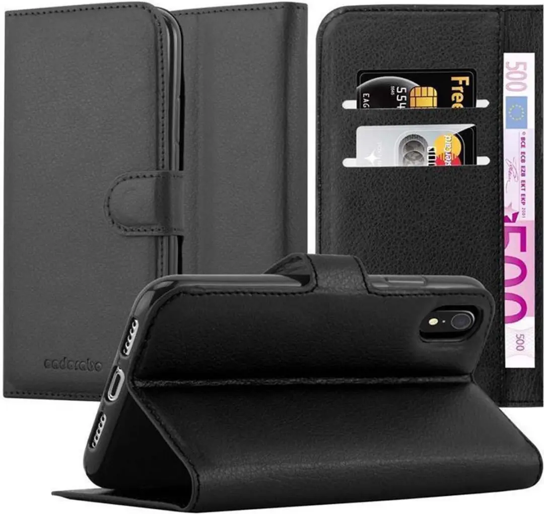 Cadorabo Hoesje geschikt voor Apple iPhone XR in PHANTOM ZWART