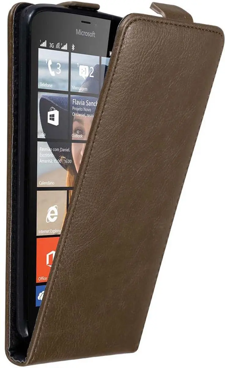 Cadorabo Hoesje geschikt voor Nokia Lumia 640 in KOFFIE BRUIN