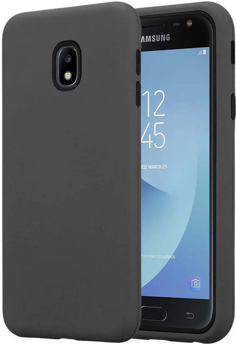 Cadorabo Hoesje geschikt voor Samsung Galaxy J7 2017 in KWART GRIJS