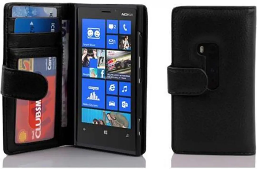 Cadorabo Hoesje geschikt voor Nokia Lumia 920 in ZWARTE OXIDE