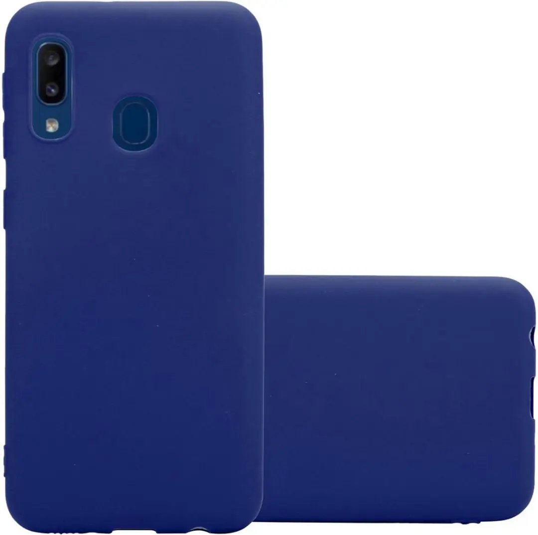 Cadorabo Hoesje geschikt voor Samsung Galaxy A10e / A20e in CANDY DONKER BLAUW