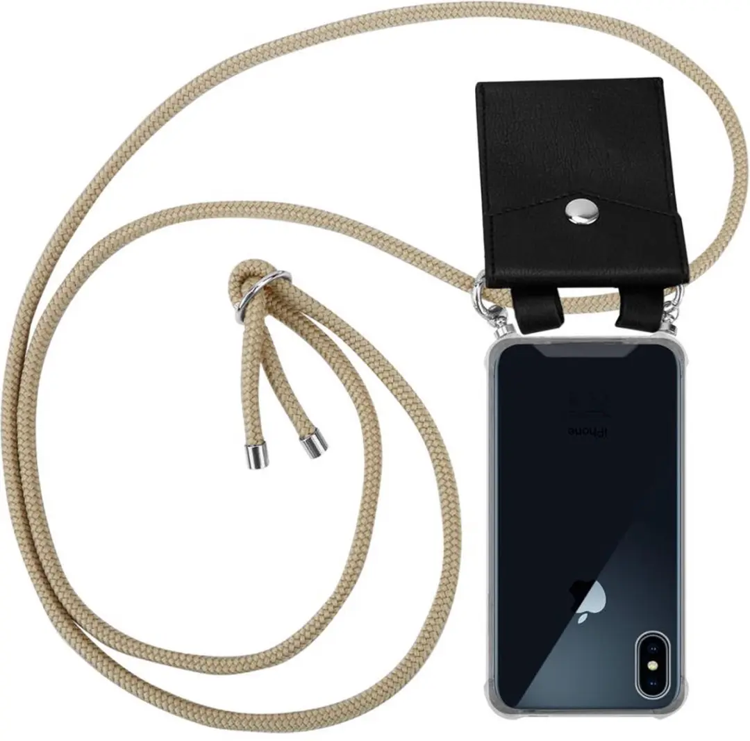 Cadorabo Hoesje geschikt voor Apple iPhone X / XS in GLANZEND BRUIN