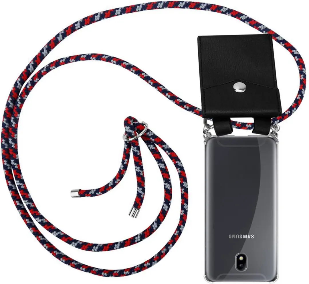 Cadorabo Hoesje geschikt voor Samsung Galaxy J7 2018 in ROOD BLAUW WIT