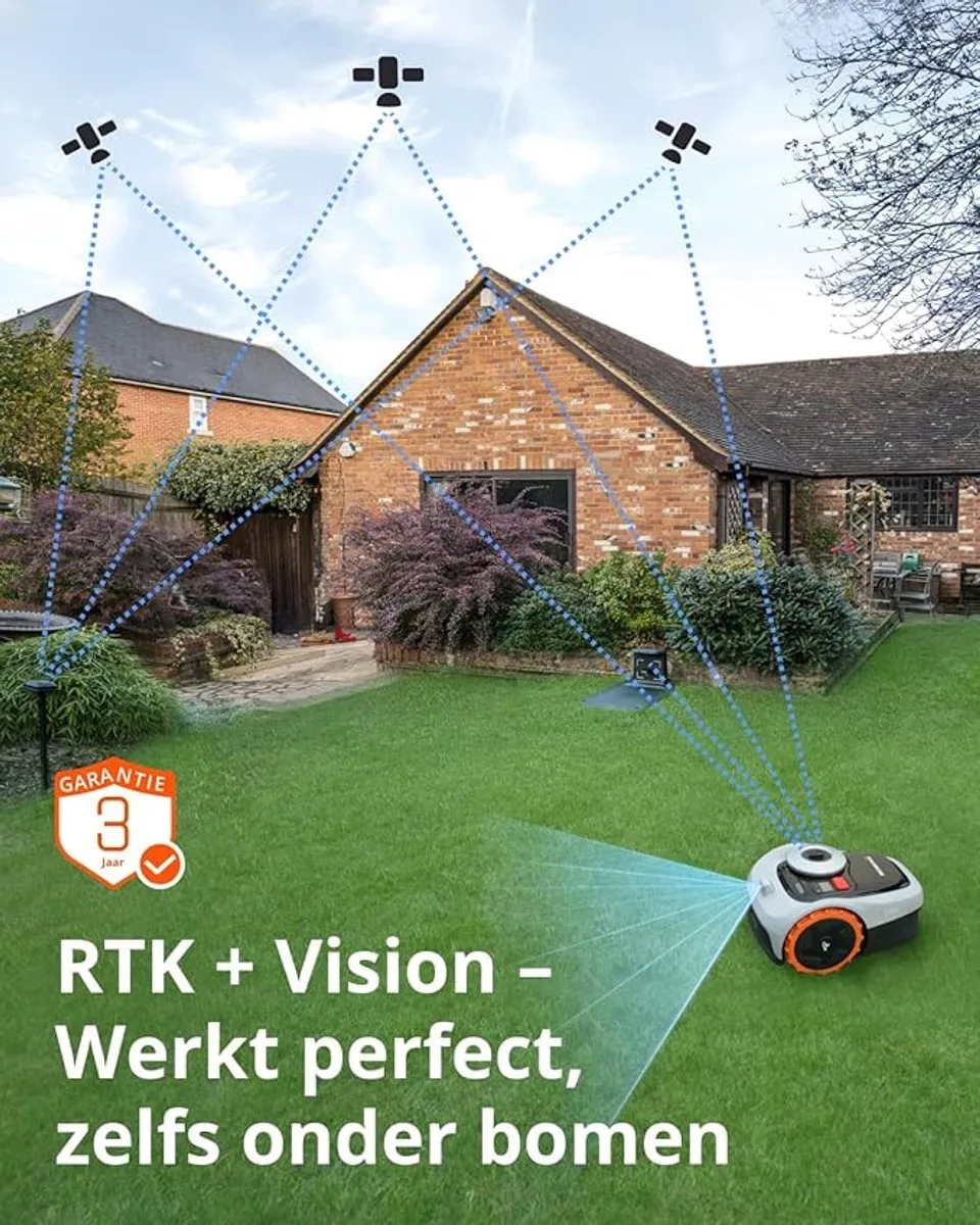 Segway Navimow - i105E Robotmaaier - 500 m - Zonder Perimeterdraad - Automatisch grasmaaien - GPS RTK & AI - Bediening via App - Stil & Slim Maaien - 18 cm Maaibreedte - Virtuele zones - Object herkenning - Alexa en Google smarthome ondersteuning
