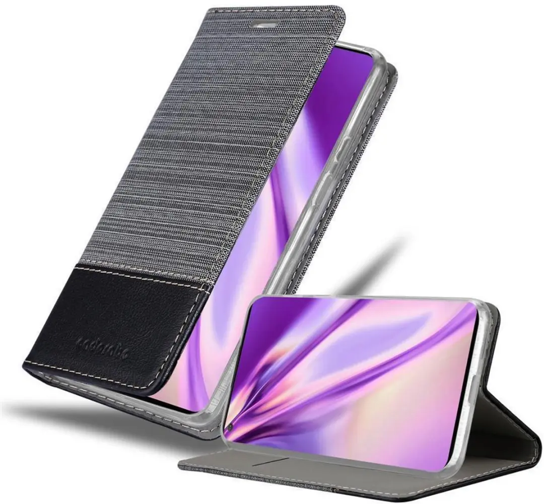 Cadorabo Hoesje geschikt voor OnePlus 8 in GRIJS ZWART