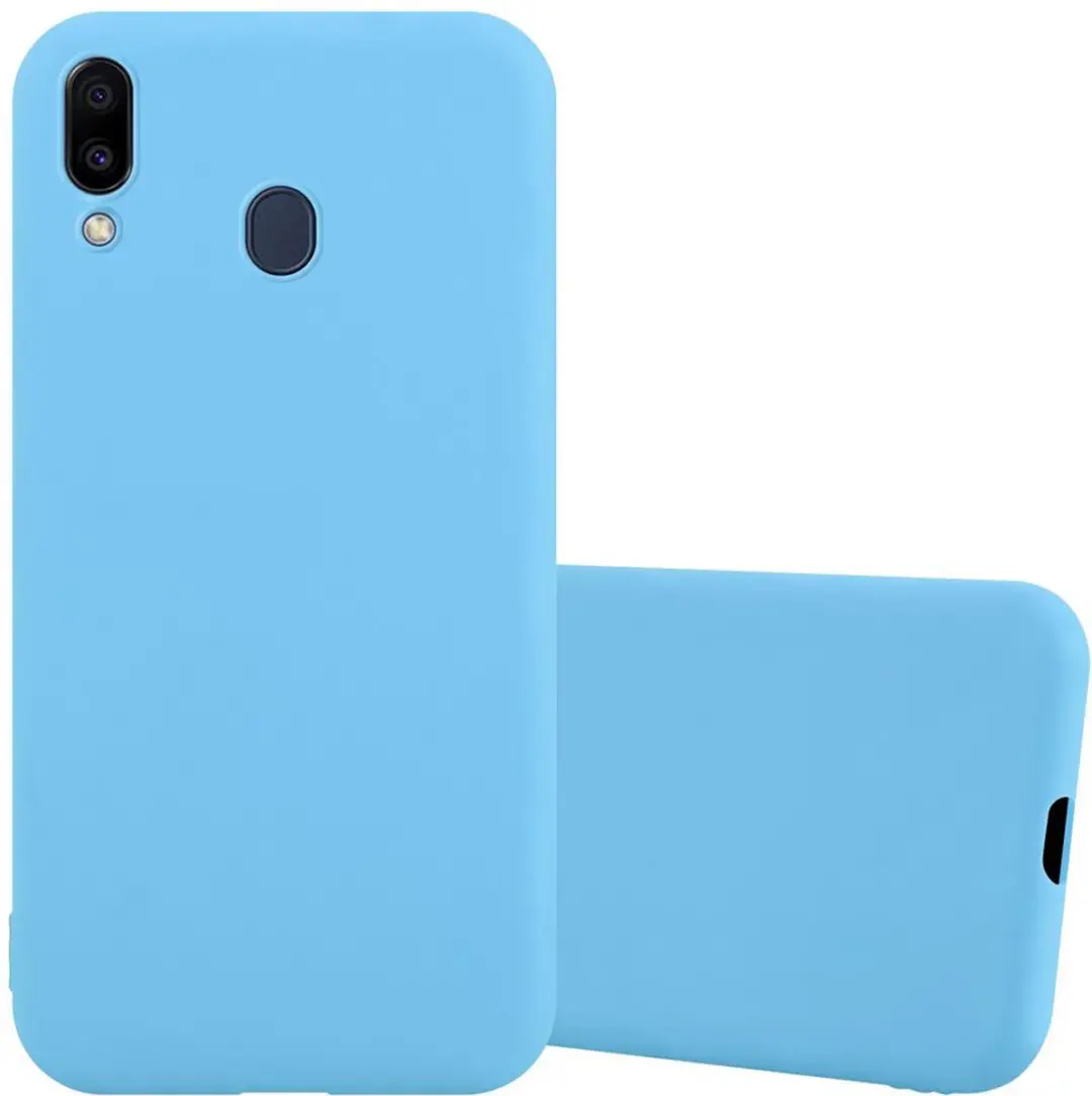 Cadorabo Hoesje geschikt voor Samsung Galaxy M20 in CANDY BLAUW