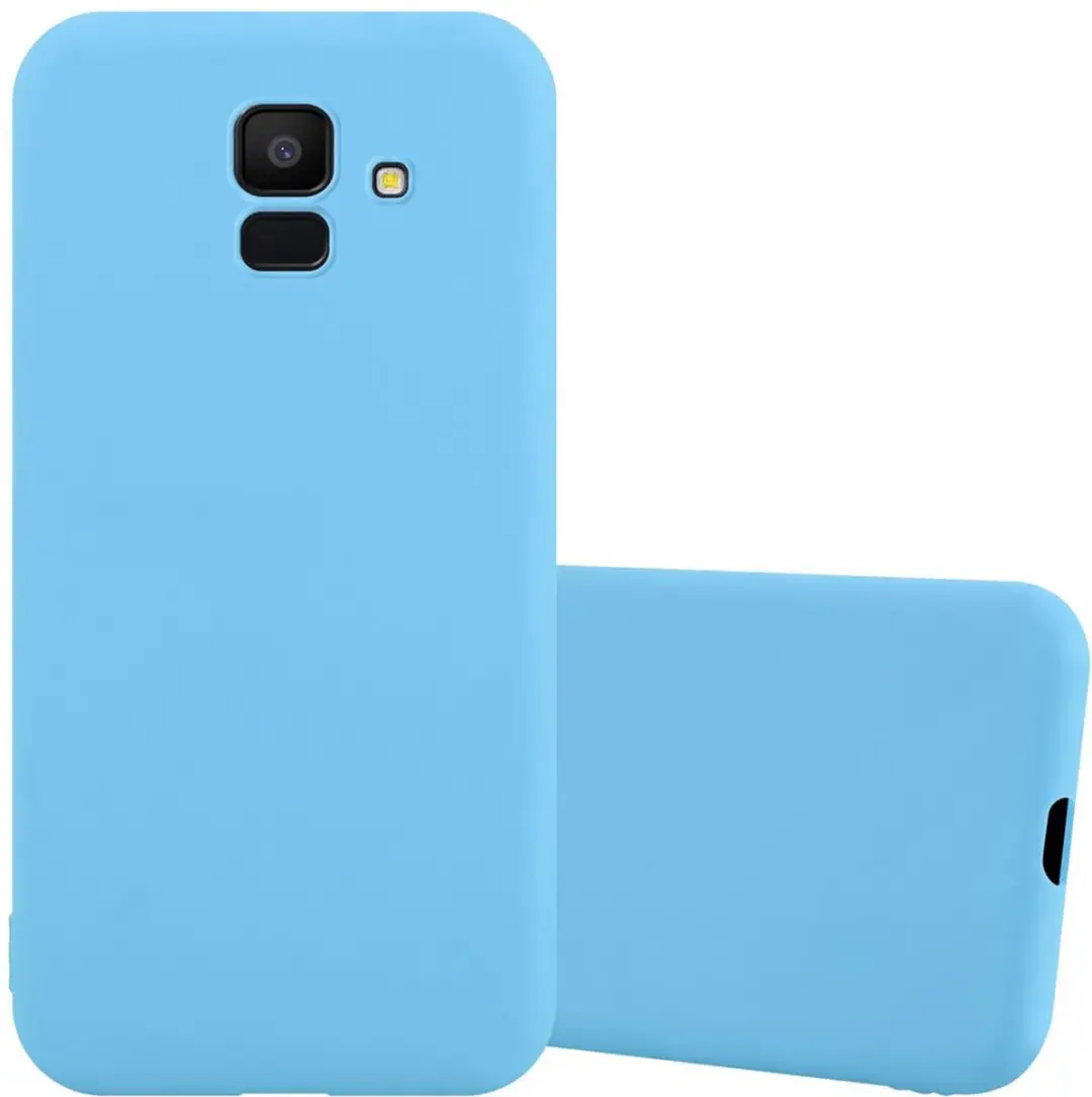 Cadorabo Hoesje geschikt voor Samsung Galaxy J6 2018 in CANDY BLAUW