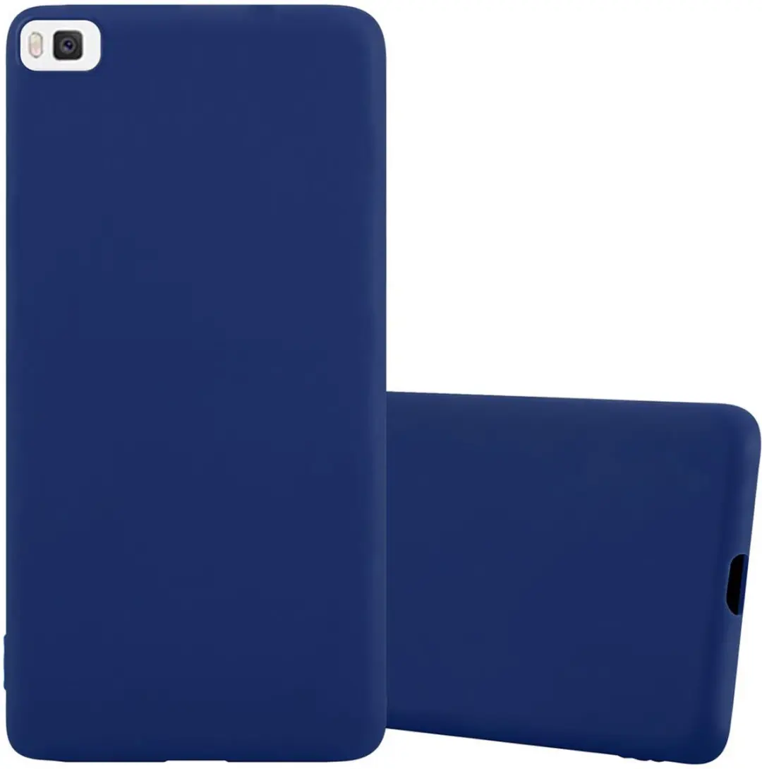 Cadorabo Hoesje geschikt voor Huawei P8 in CANDY DONKER BLAUW