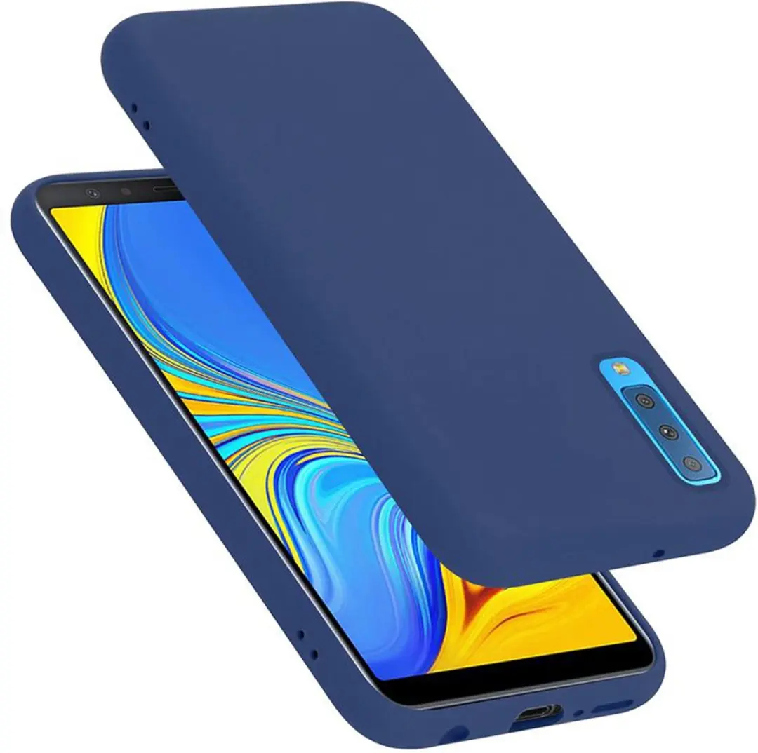 Cadorabo Hoesje geschikt voor Samsung Galaxy A7 2018 in LIQUID BLAUW
