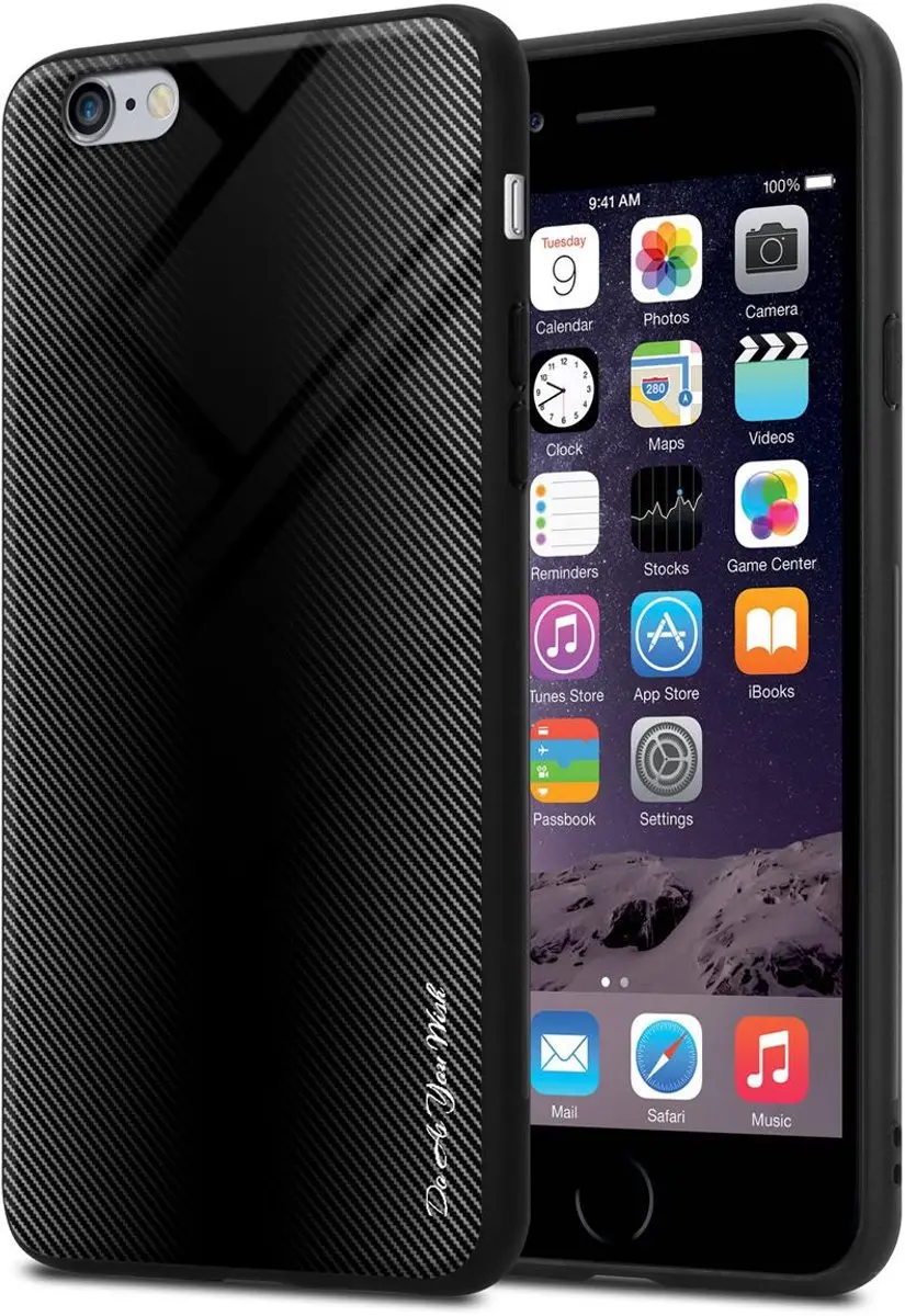 Cadorabo Hoesje geschikt voor Apple iPhone 6 PLUS / 6S PLUS in OPAAL ZWART