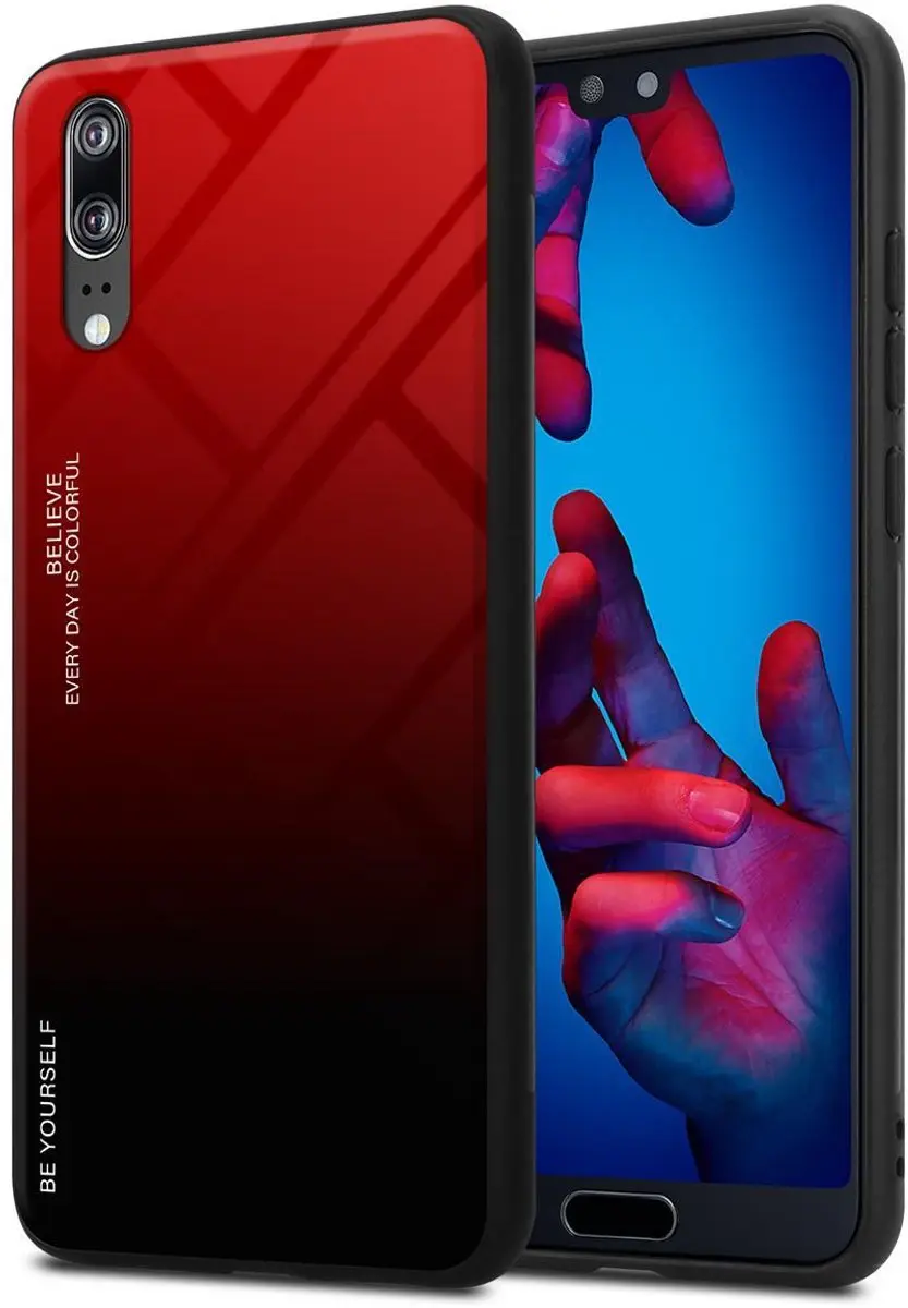 Cadorabo Hoesje geschikt voor Huawei P20 in ROOD