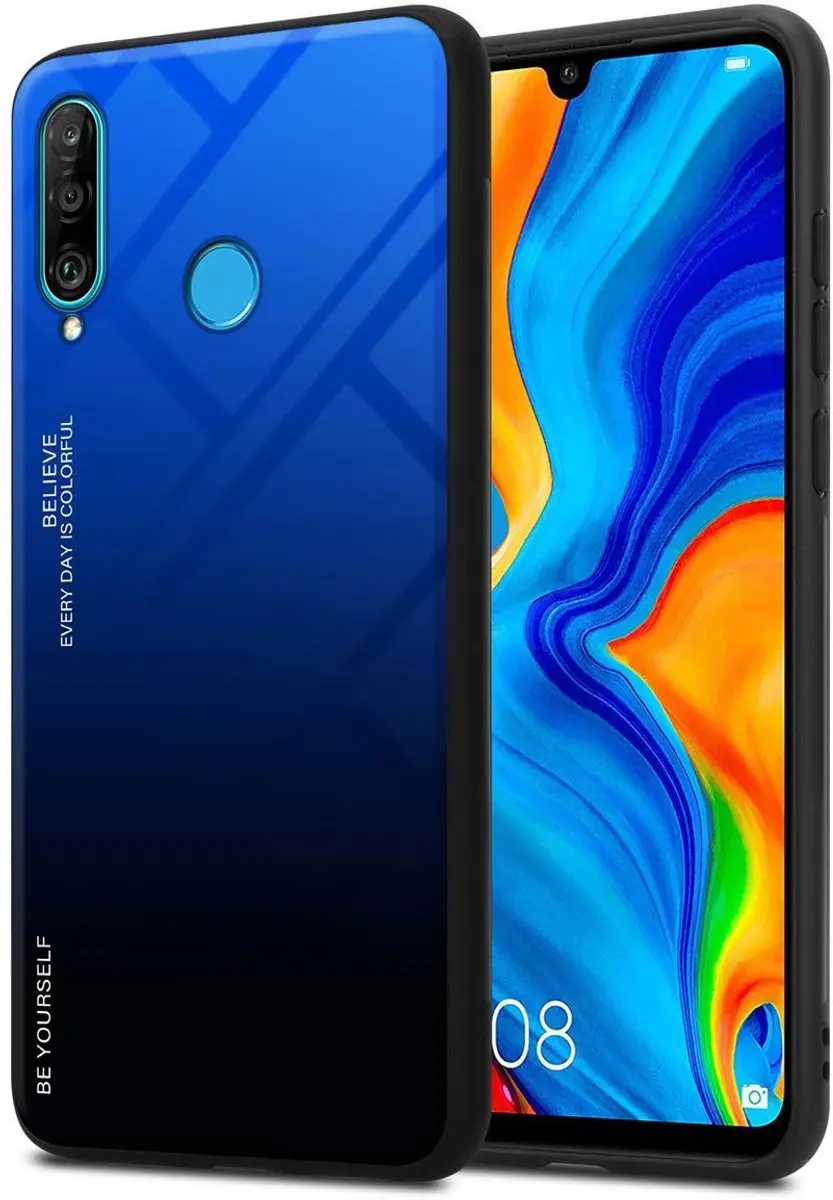 Cadorabo Hoesje geschikt voor Huawei P30 LITE in BLAUW