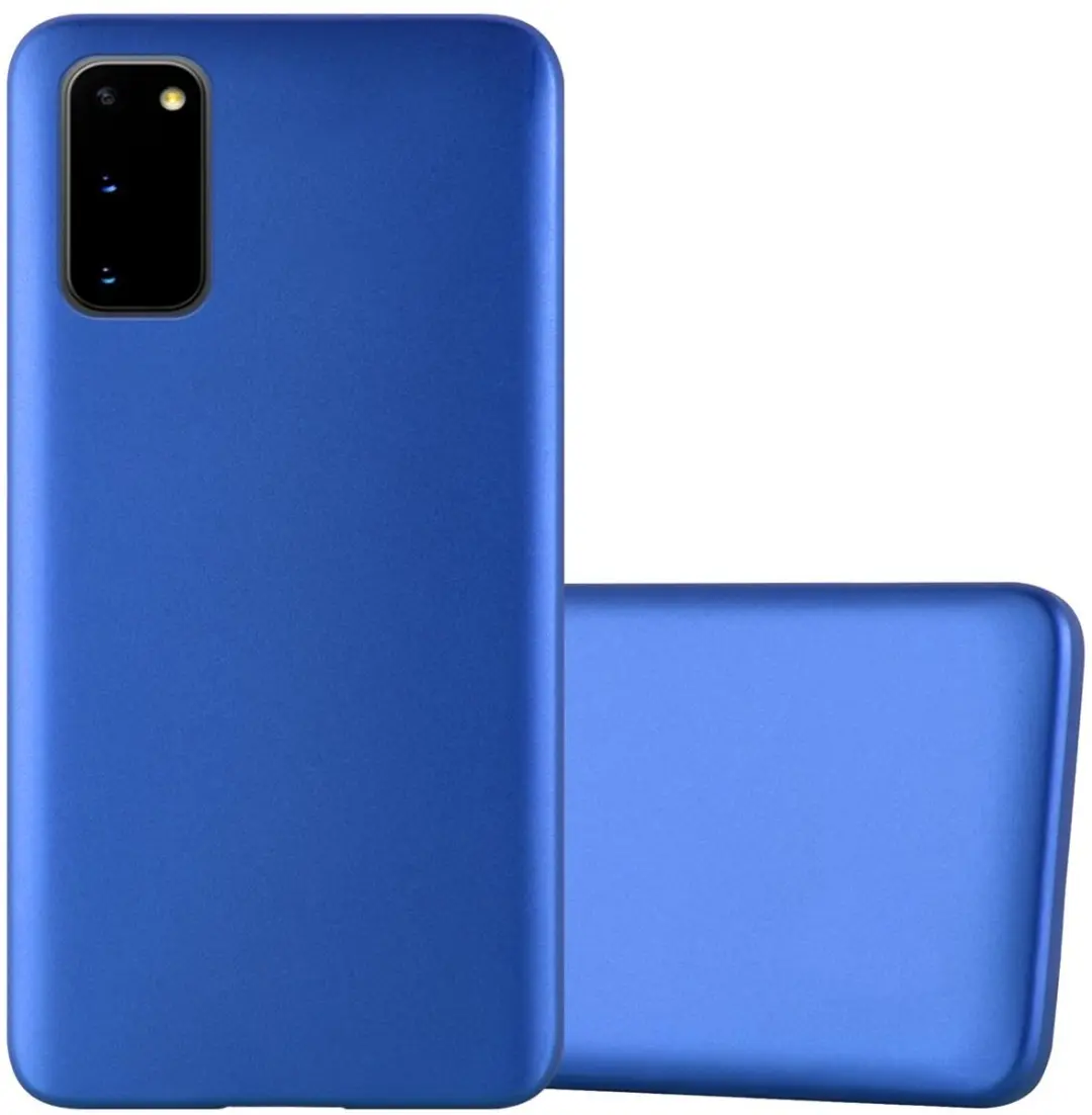 Cadorabo Hoesje geschikt voor Samsung Galaxy S20 in METAAL BLAUW
