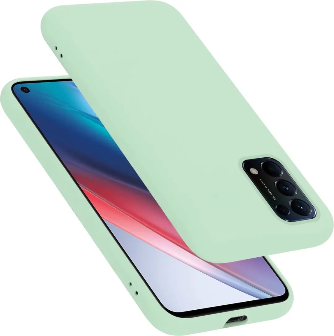 Cadorabo Hoesje geschikt voor Oppo FIND X3 LITE in LIQUID LICHT GROEN
