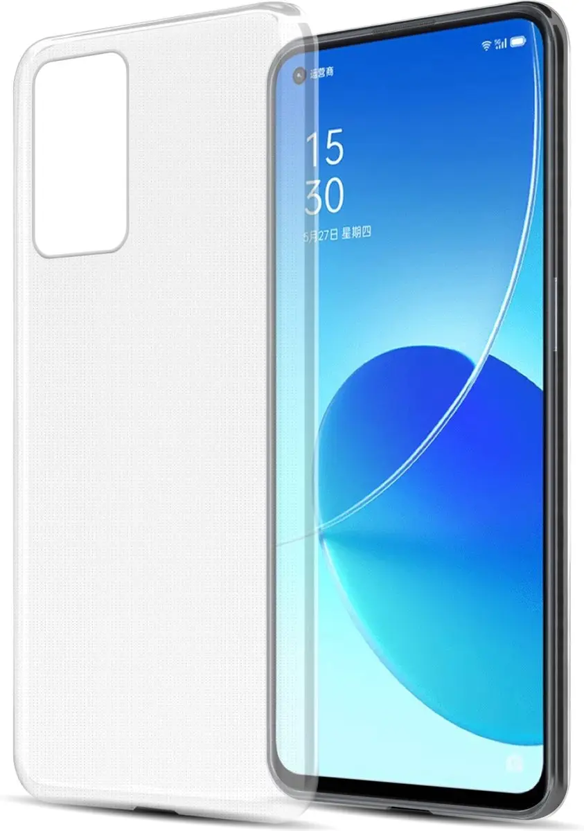 Cadorabo Hoesje geschikt voor Oppo Reno6 5G in VOLLEDIG TRANSPARANT