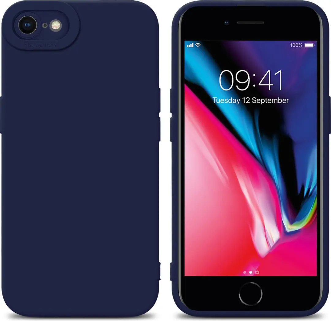 Cadorabo Hoesje geschikt voor Apple iPhone 7 / 7S / 8 / SE 2020 in FLUID DONKER