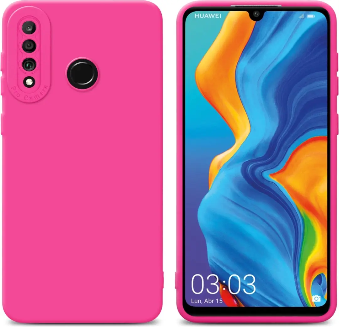 Cadorabo Hoesje geschikt voor Huawei P30 LITE in FLUID HOTPINK