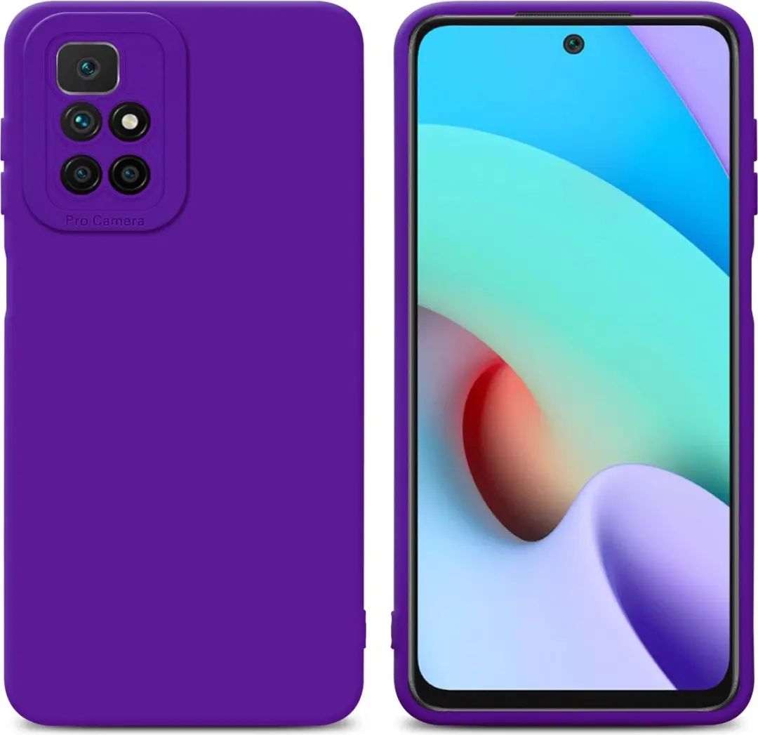 Cadorabo Hoesje geschikt voor Xiaomi RedMi 10 in FLUID DONKER PAARS