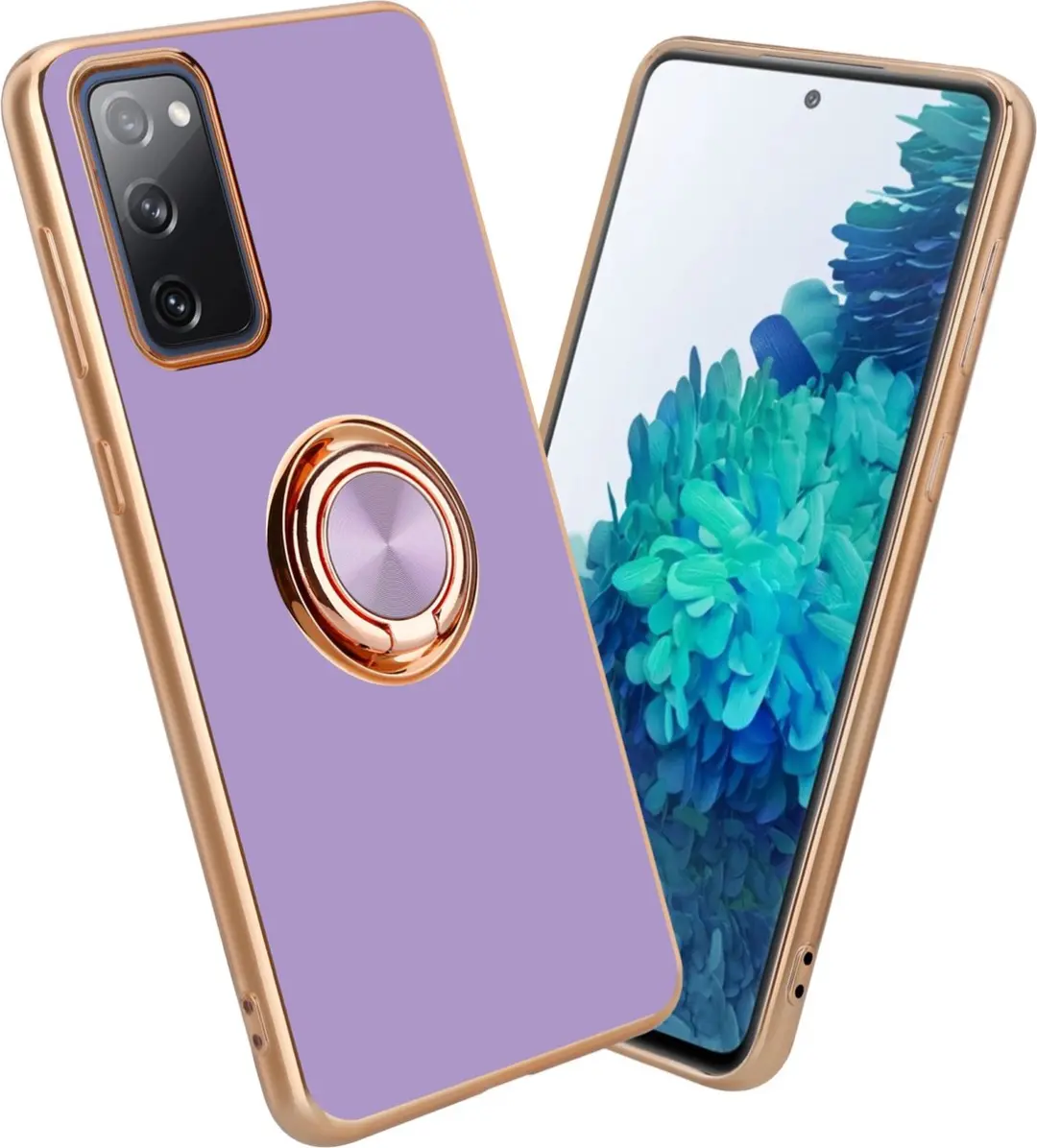 Cadorabo Hoesje geschikt voor Samsung Galaxy S20 FE in Glossy Licht Paars