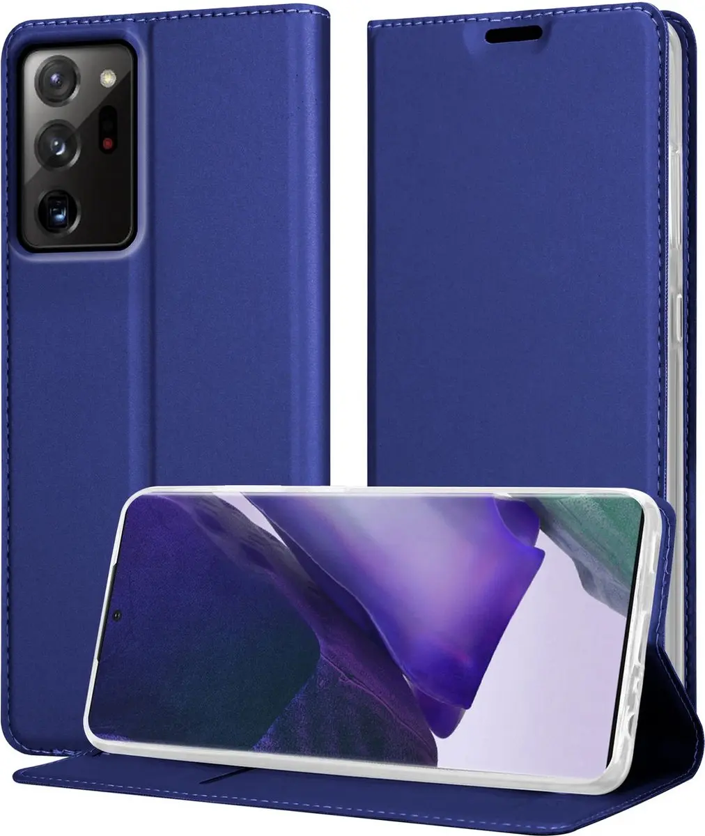 Cadorabo Hoesje geschikt voor Samsung Galaxy NOTE 20 ULTRA in CLASSY DONKER BLAU