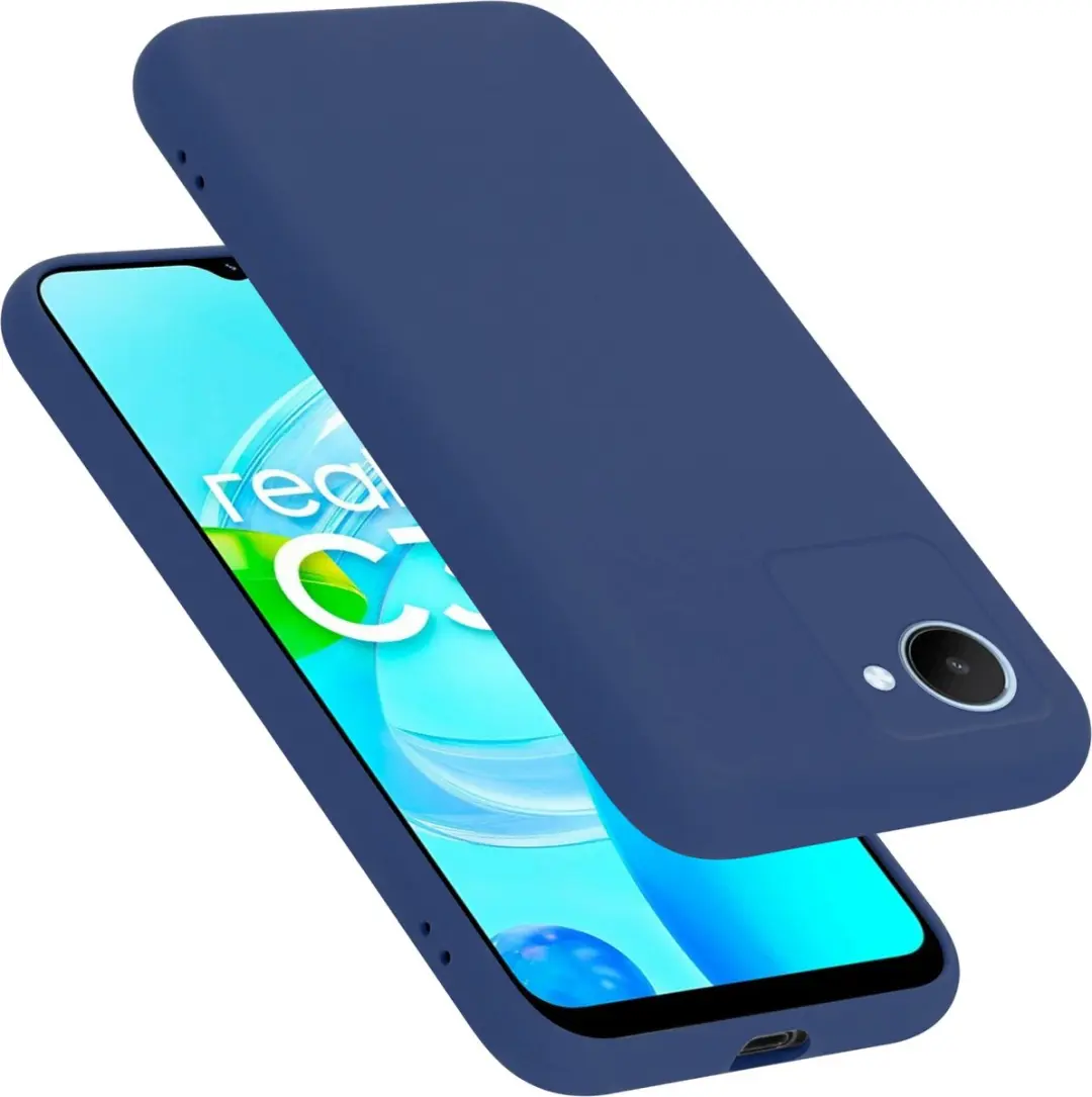 Cadorabo Hoesje geschikt voor Realme C30 / Narzo 50i PRIME in LIQUID BLAUW