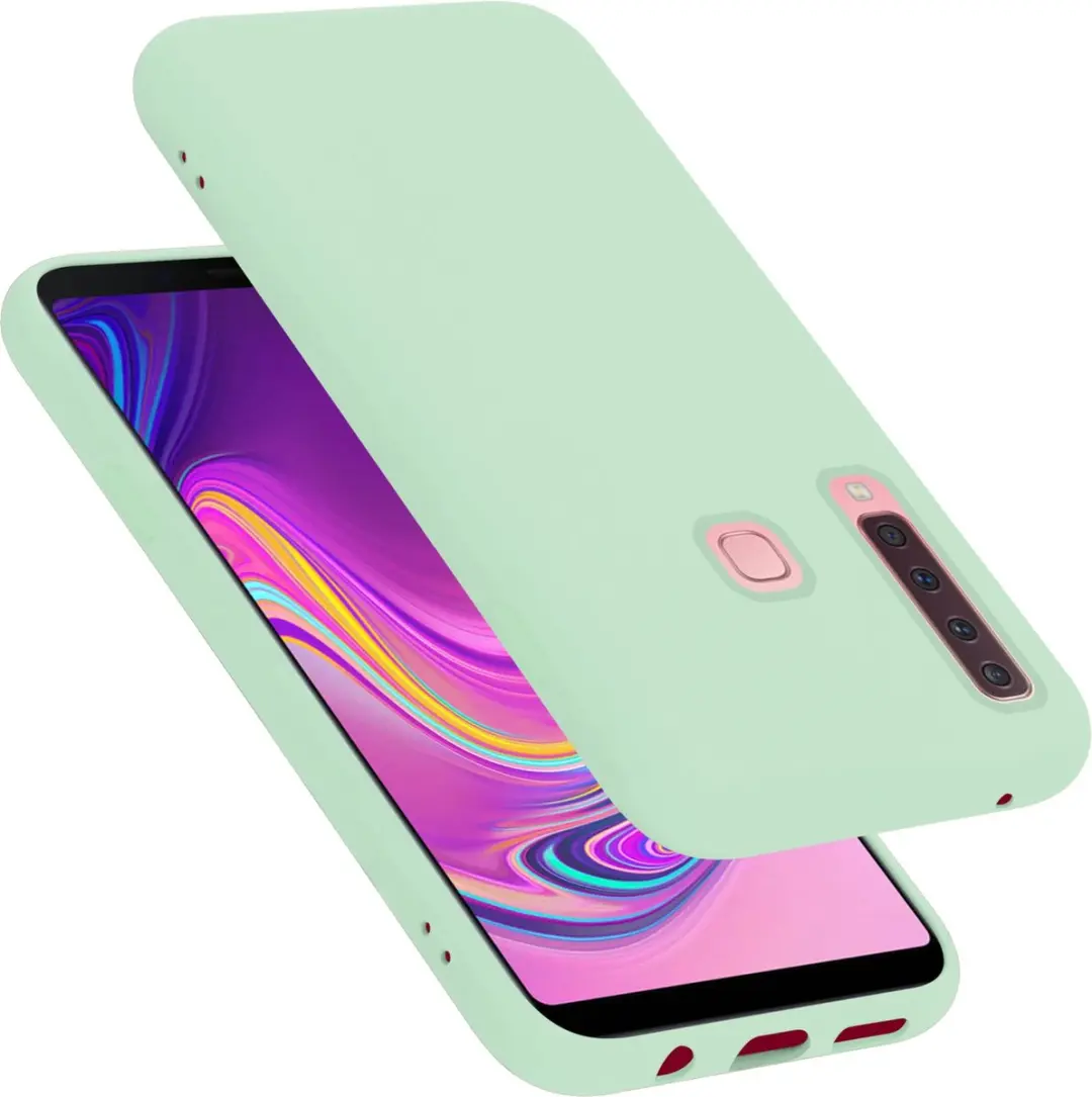 Cadorabo Hoesje geschikt voor Samsung Galaxy A9 2018 in LIQUID LICHT GROEN