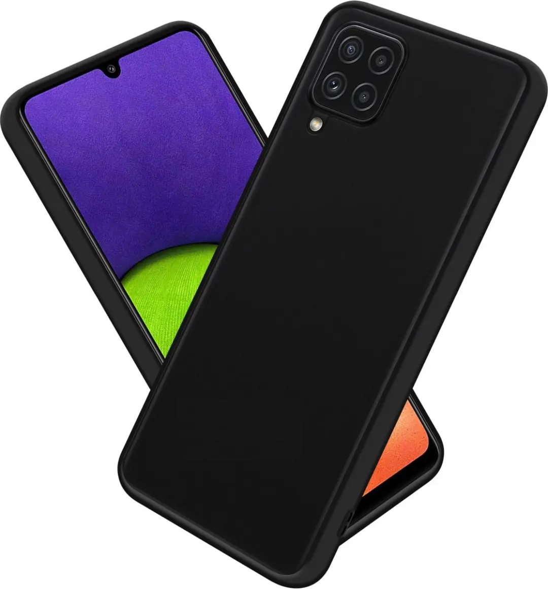 Cadorabo Hoesje geschikt voor Samsung Galaxy A22 4G / M22 / M32 4G in MATT ZWART