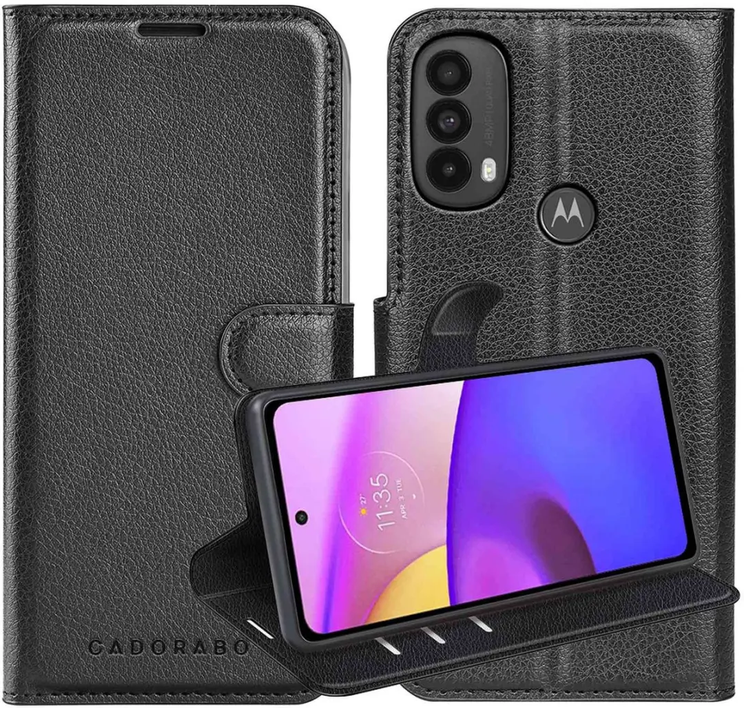 Cadorabo Hoesje geschikt voor Motorola MOTO E20 / E30 / E40 in PHANTOM ZWART