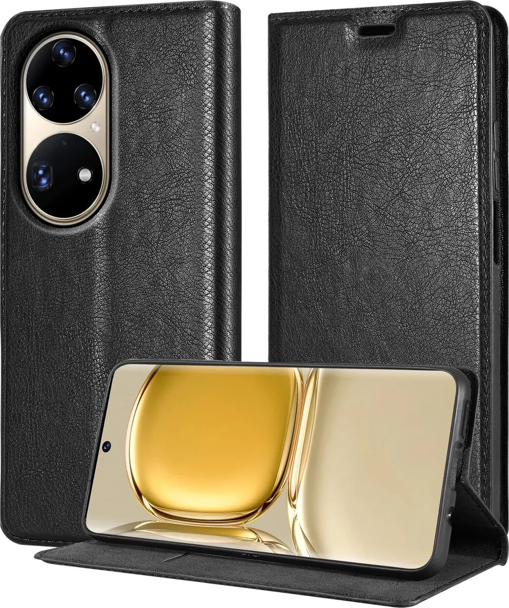 Cadorabo Hoesje geschikt voor Huawei P50 PRO in ZWARTE NACHT