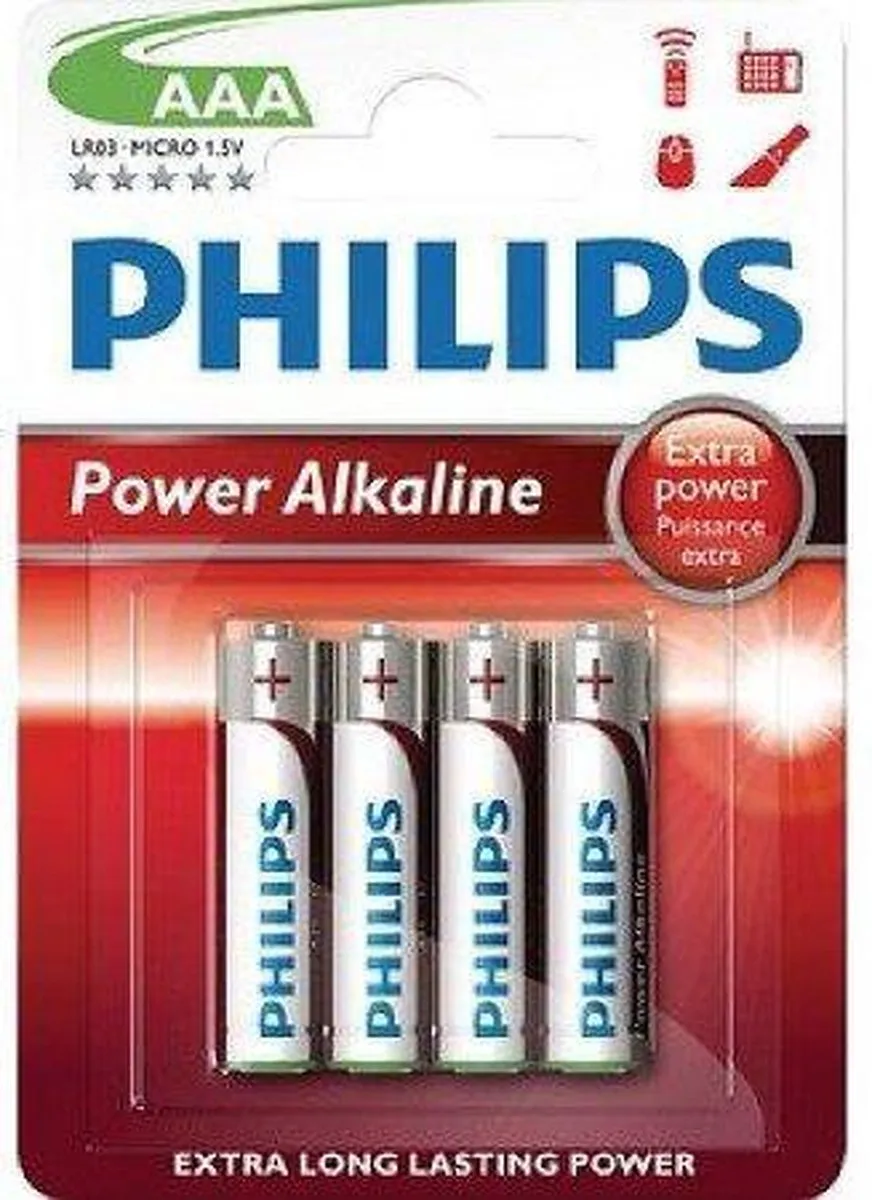 Philips AAA Alkaline Batterijen - 4 Stuks - afbeelding 6 van 6