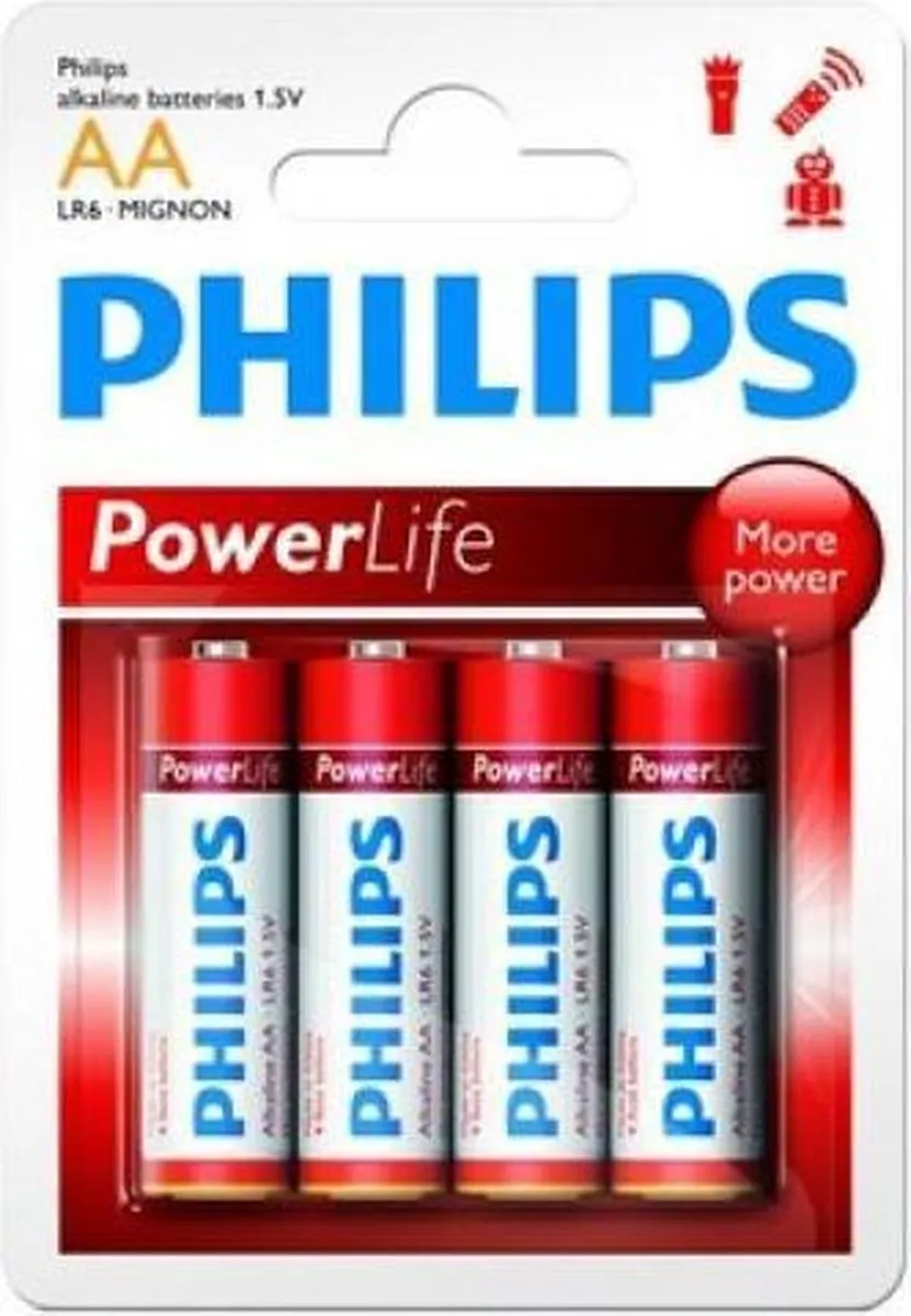 Philips AAA Alkaline Batterijen - 4 Stuks