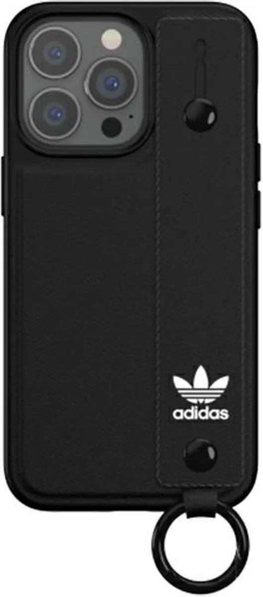 Adidas Hand Strap Back Case iPhone 13 Pro - Zwart