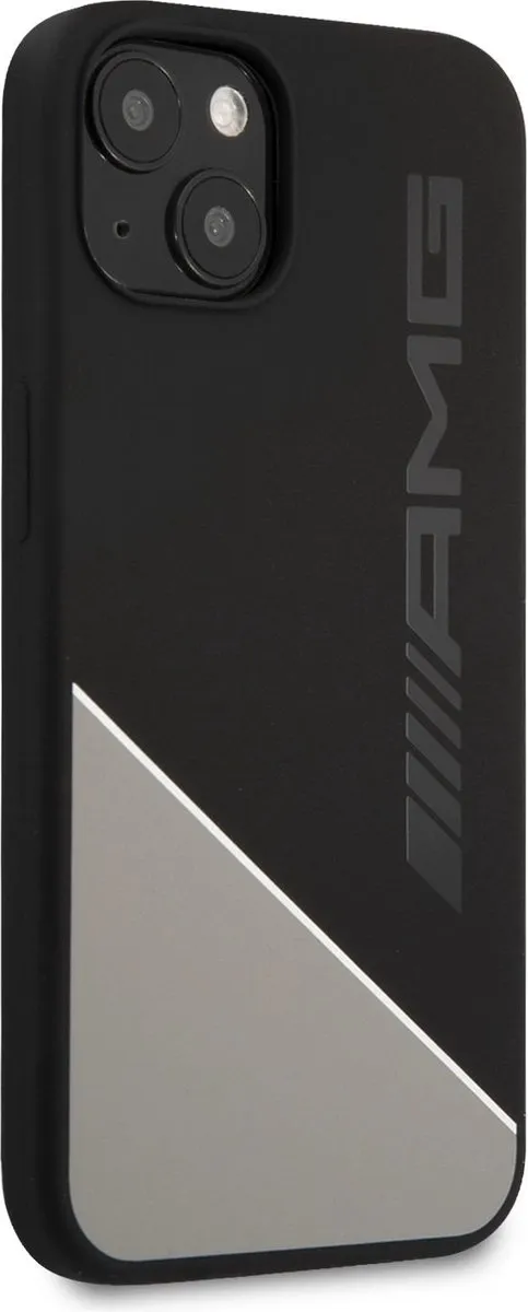 Mercedes-AMG Silicone Back Cover iPhone 13 Mini - Zwart/Wit