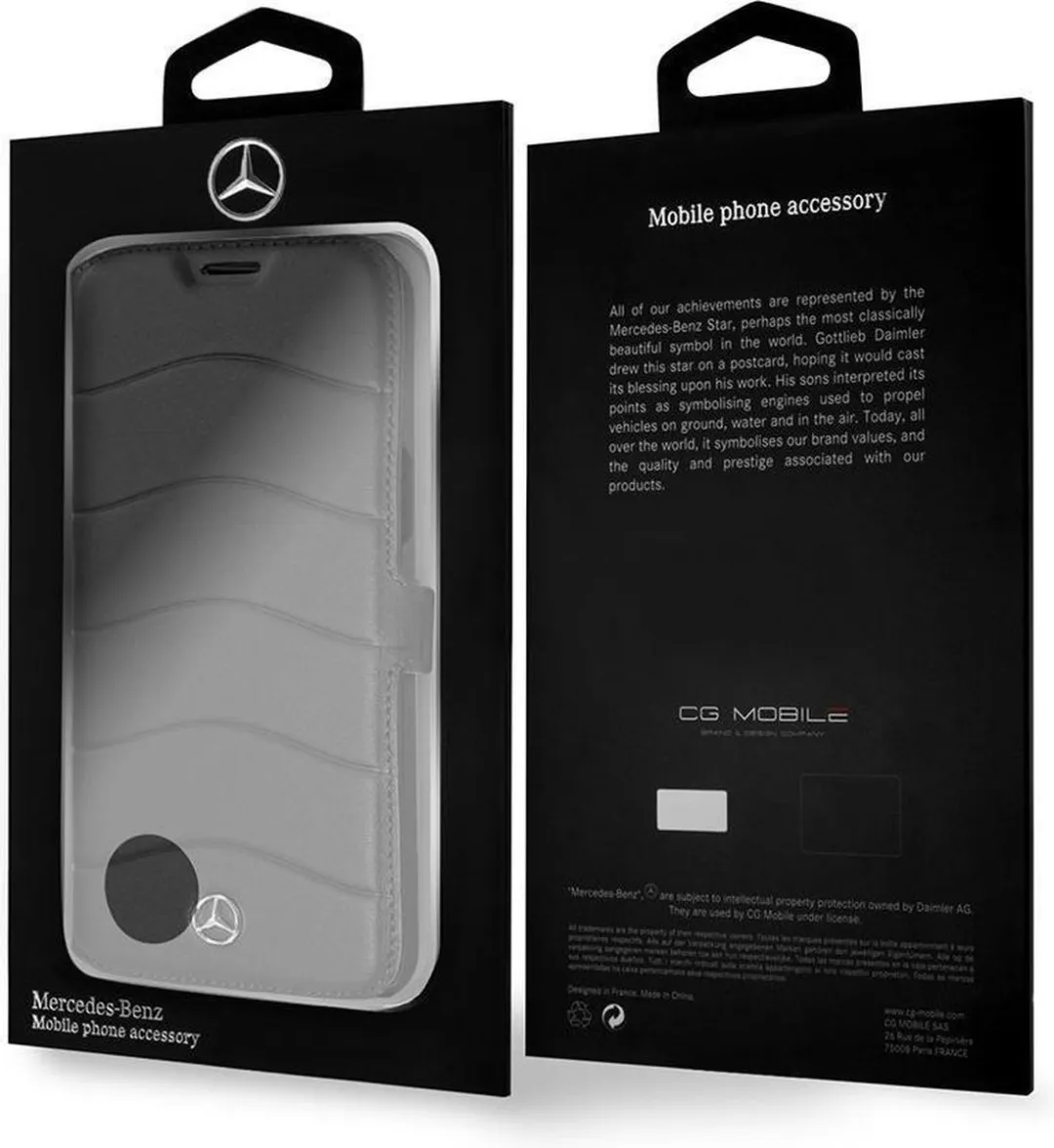 Mercedes-Benz Wave Booktype Hoes Samsung Galaxy S8+ - Zwart