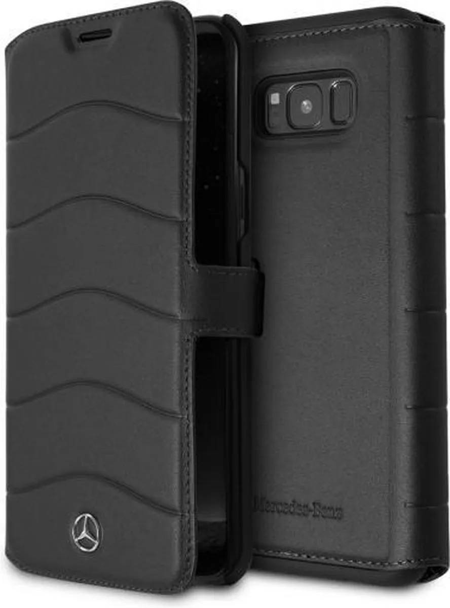 Mercedes-Benz Wave Booktype Hoes Samsung Galaxy S8+ - Zwart