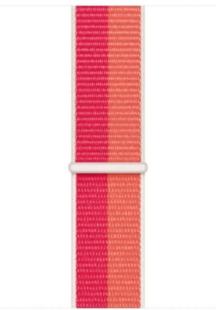 Apple Watch Geweven Sportband Nectarine/Pioenroze - 45mm