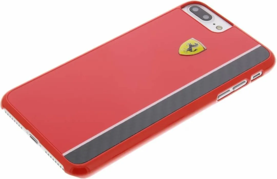 Ferrari Paddock Carbon Back Cover iPhone 8 Plus/7 Plus - Rood