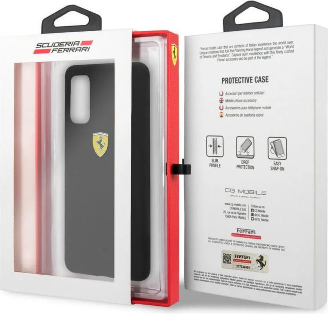 Ferrari SF Silicone Back Case - Geschikt voor Samsung Galaxy S20 - Zwart