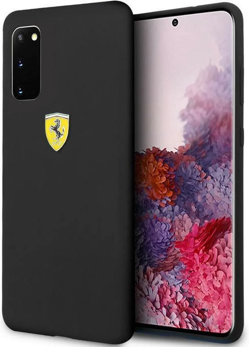 Ferrari SF Silicone Back Case - Geschikt voor Samsung Galaxy S20 - Zwart