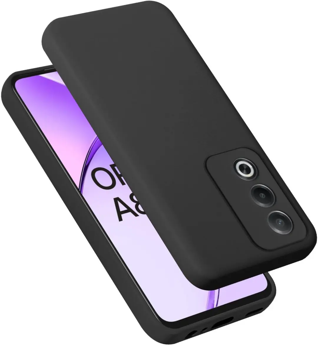 Cadorabo Hoesje geschikt voor Oppo A80 in LIQUID ZWART