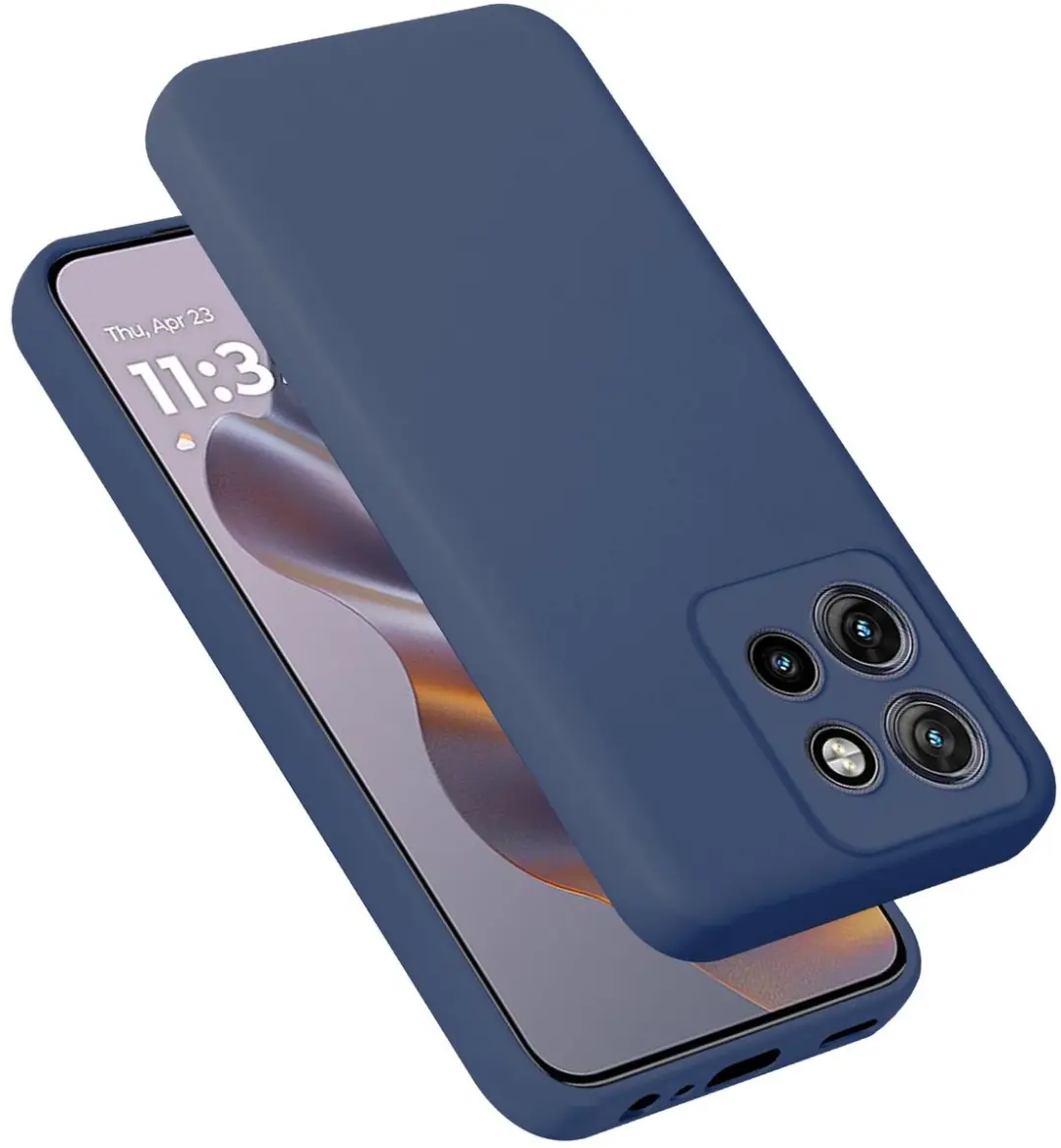 Cadorabo Hoesje geschikt voor Motorola Moto Edge 50 Neo in LIQUID BLAUW