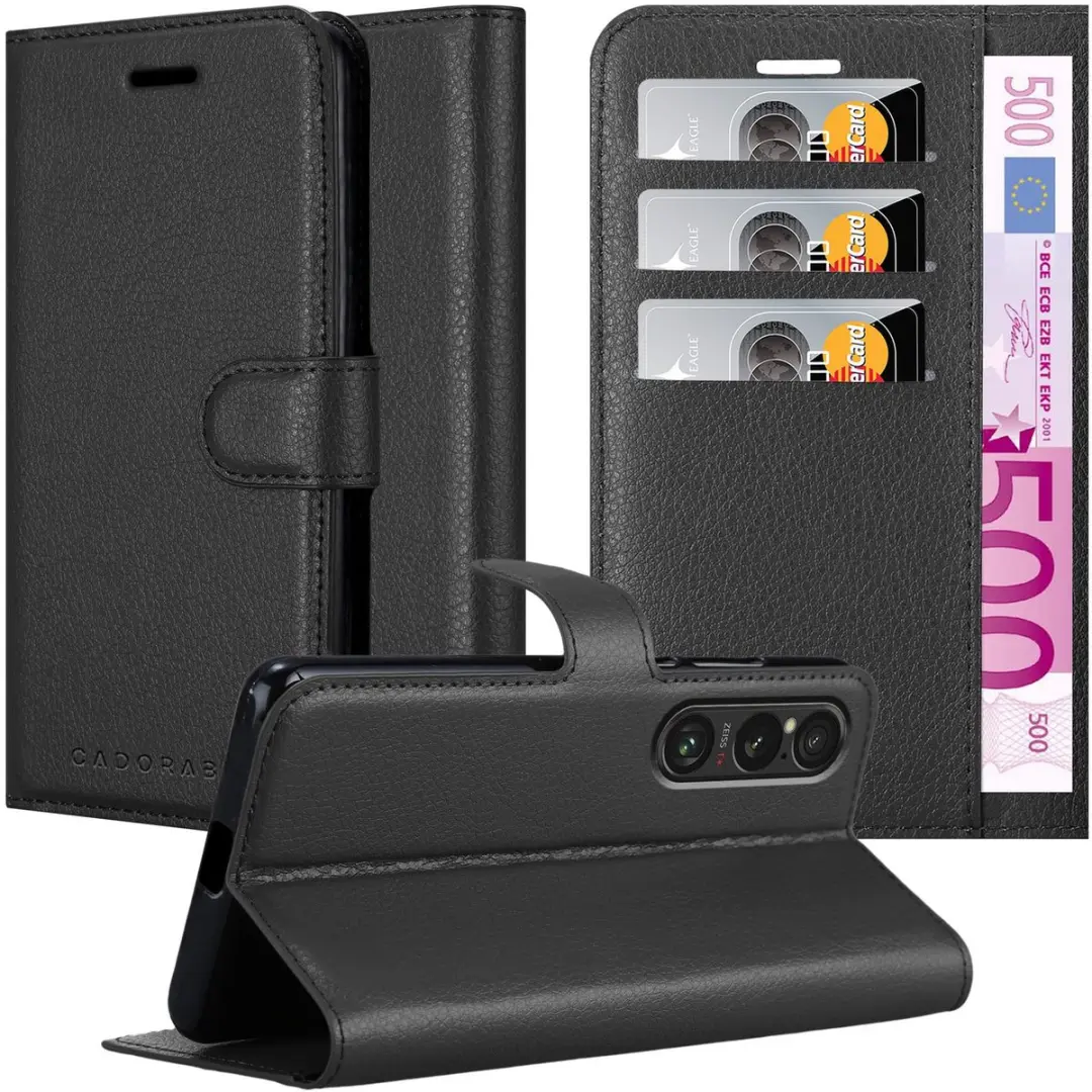 Cadorabo Hoesje geschikt voor Sony Xperia 1 VI in PHANTOM ZWART