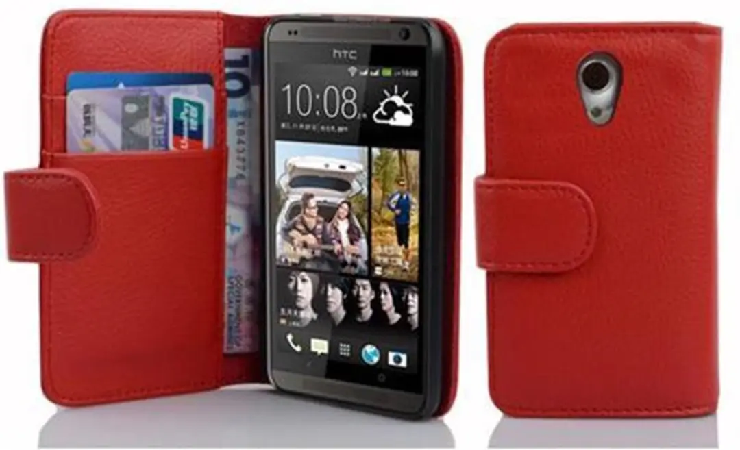 Cadorabo Hoesje geschikt voor HTC Desire 700 in INFERNO ROOD