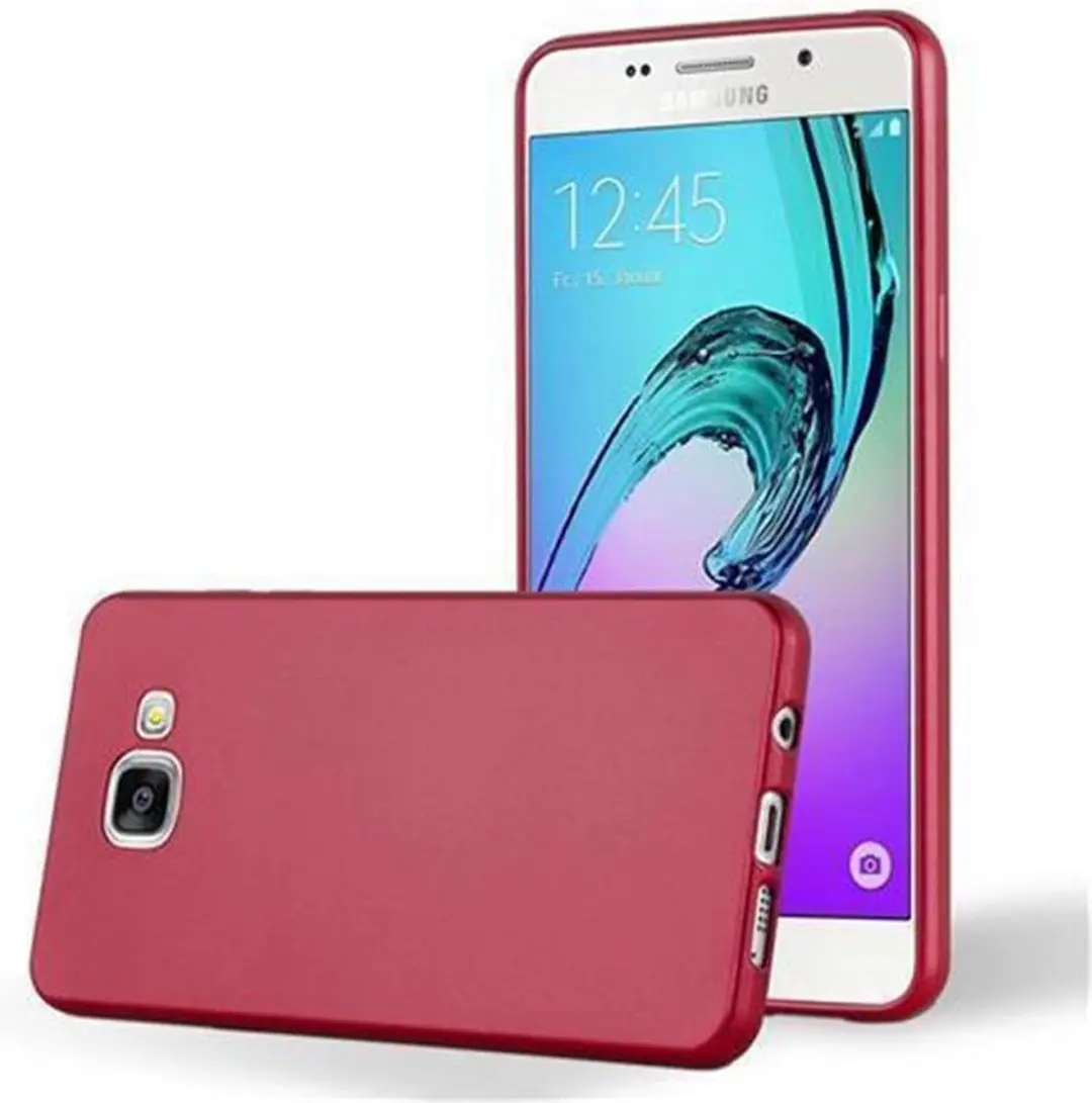 Cadorabo Hoesje geschikt voor Samsung Galaxy A3 2016 in METALLIC ROOD