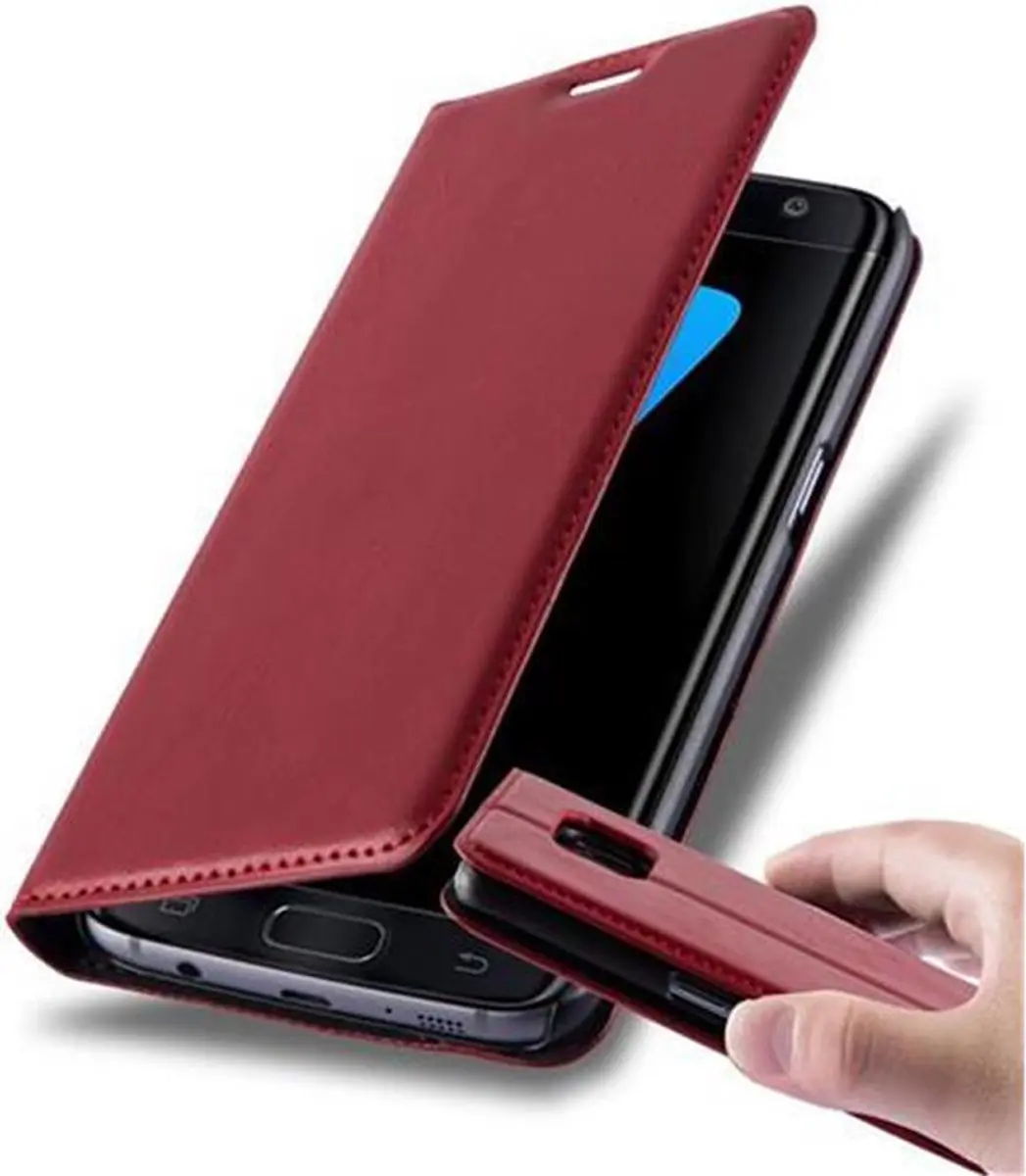 Cadorabo Hoesje geschikt voor Samsung Galaxy S7 EDGE in APPEL ROOD