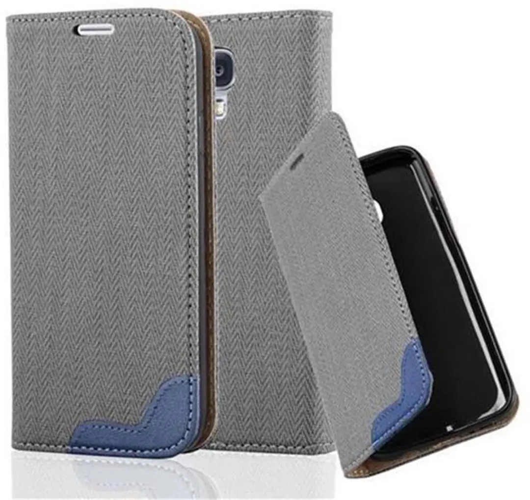 Cadorabo Hoesje geschikt voor Samsung Galaxy S4 in GRIJS BLAUW