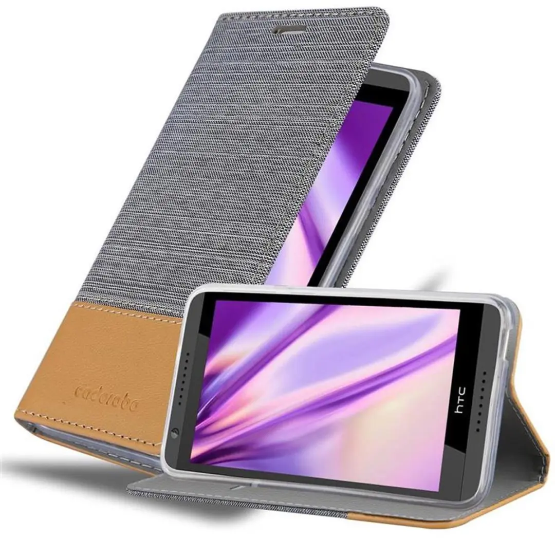 Cadorabo Hoesje geschikt voor HTC Desire 820 in LICHTGRIJS BRUIN