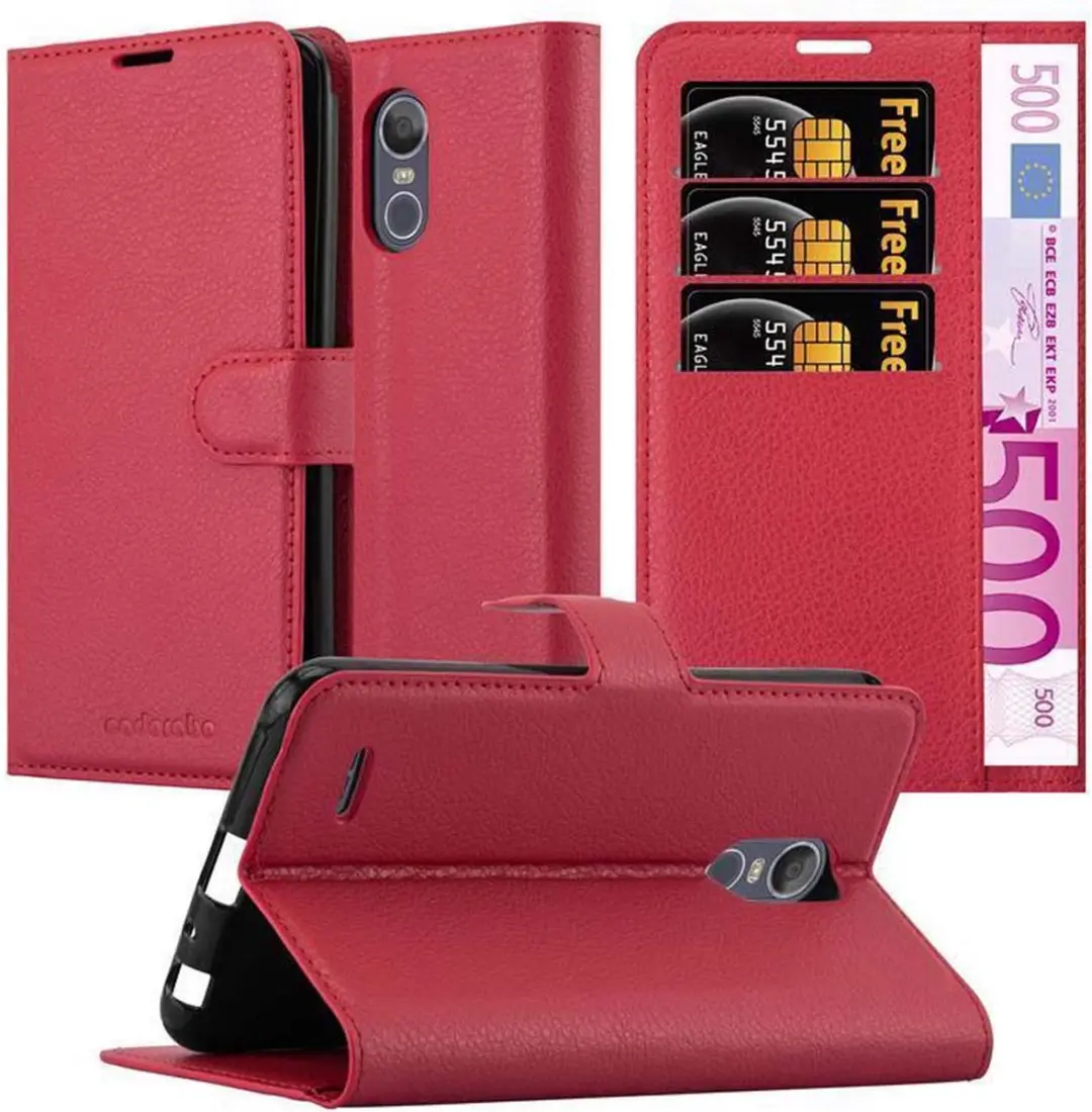 Cadorabo Hoesje geschikt voor LG STYLUS 3 in KARMIJN ROOD