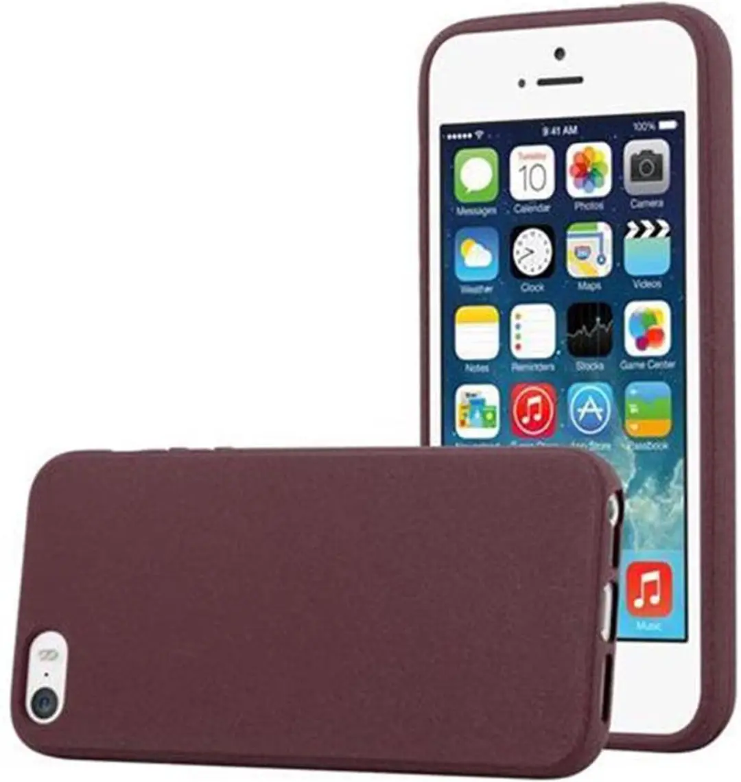 Cadorabo Hoesje geschikt voor Apple iPhone 5 / 5S / SE 2016 in FROST BORDEAUX PA
